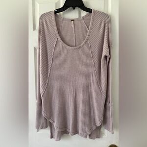 Free People Lavender Long Sleeve Top